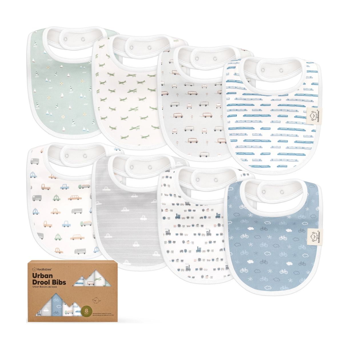 Kit Babador Keababies Urban Drool 08 Unidades 0-24M Vessels

 - Practical and Stylish Everyday Essential