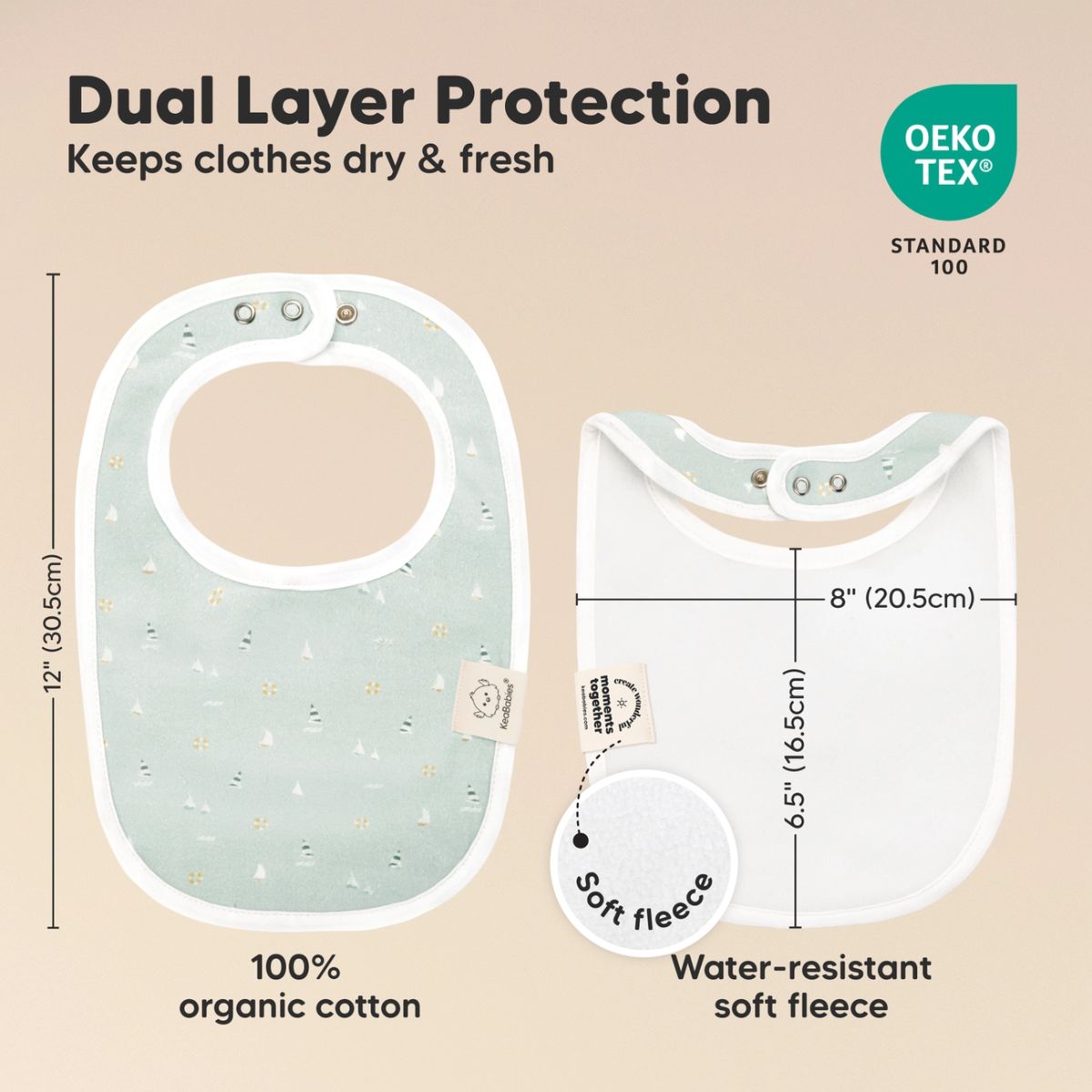 Kit Babador Keababies Urban Drool 08 Unidades 0-24M Vessels

 - Gentle and Comfortable for Daily Use