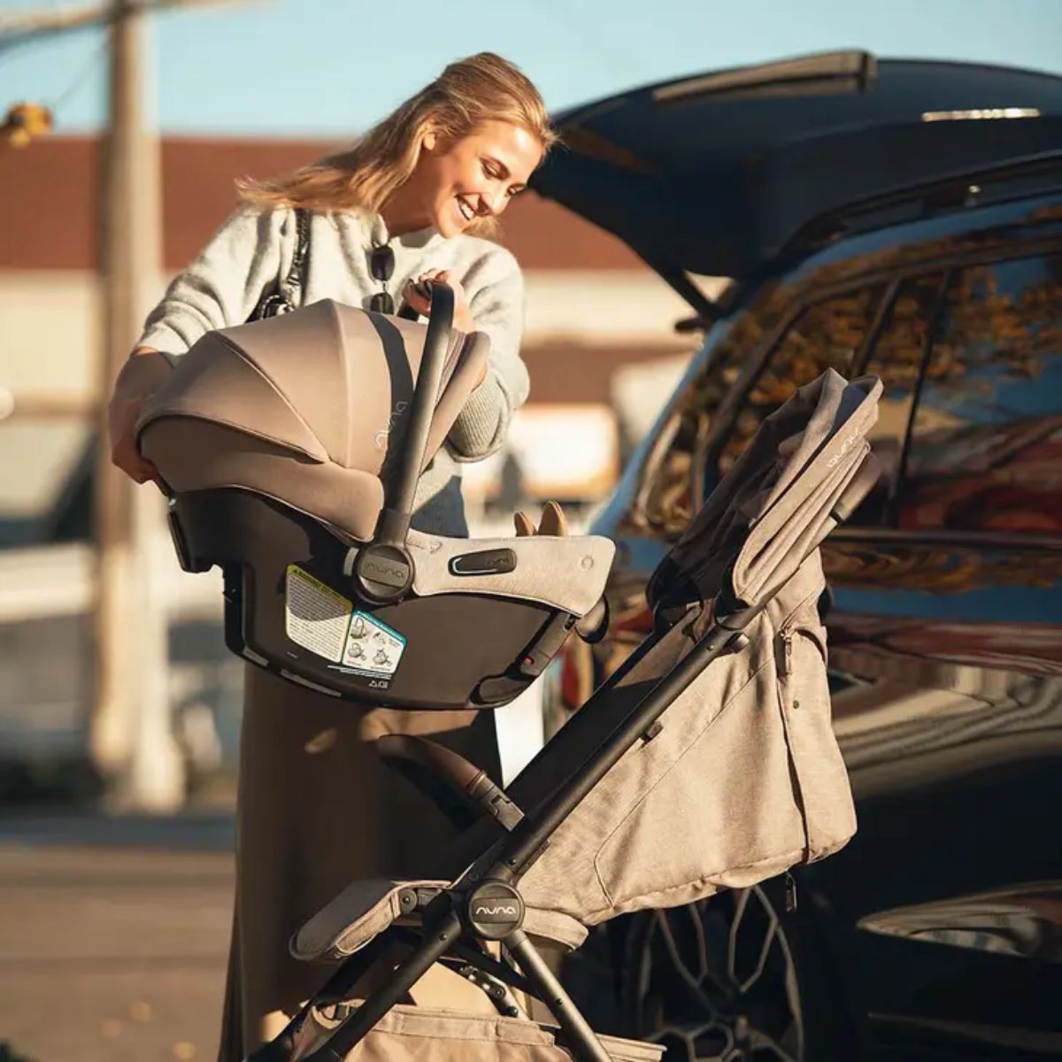 Nuna TRVL LX + PIPA urbn Travel System - Caviar/Chocolate - Seamless All in One Travel System